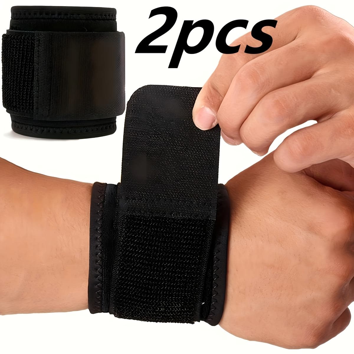 TEMU 2pcs Of Black Ok Wristbands, Suitable For, Weightlifting, Football, Golf, Fitness And
