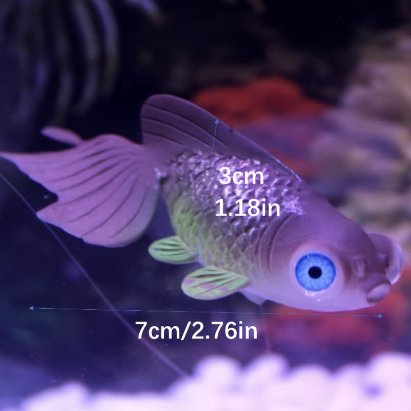 TEMU 1pc Artificial Fish Aquarium Decoration Glowing Fish Flowing Colorful Goldfish Ornament For Aquarium Fish Tank