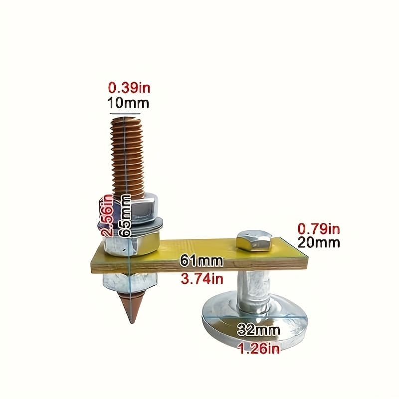 TEMU 1pc Strong Magnetic Welding Support Stud - Auto Bodywork Tool For Electric Welding, Ground Clamp Connector