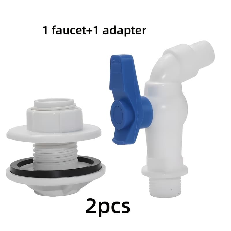 TEMU 2pcs 3/4" Garden Irrigation Pvc Double Internal Thread Water Tank Connector Garden Irrigation Additions Fish Tank Connector