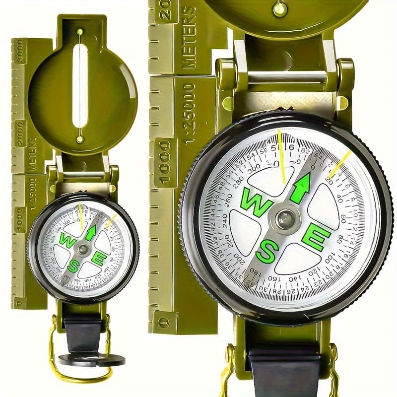TEMU 2 Outdoor Survival Compasses, Multi-functional Waterproof Portable Compass, Suitable For Hiking, Camping, Travel