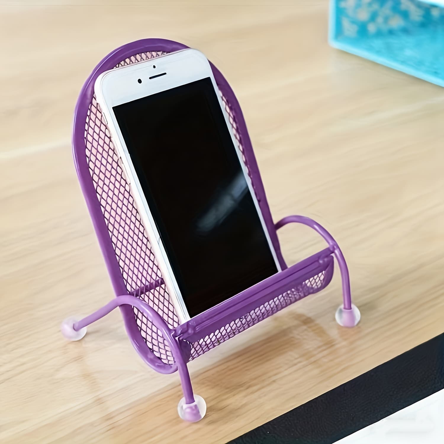 TEMU Cute Chair Phone Stand, Universal Lazy Desktop Phone Holder, Stable Weighted Anti-slip Bedside Mount, Compatible With Iphone Smartphones