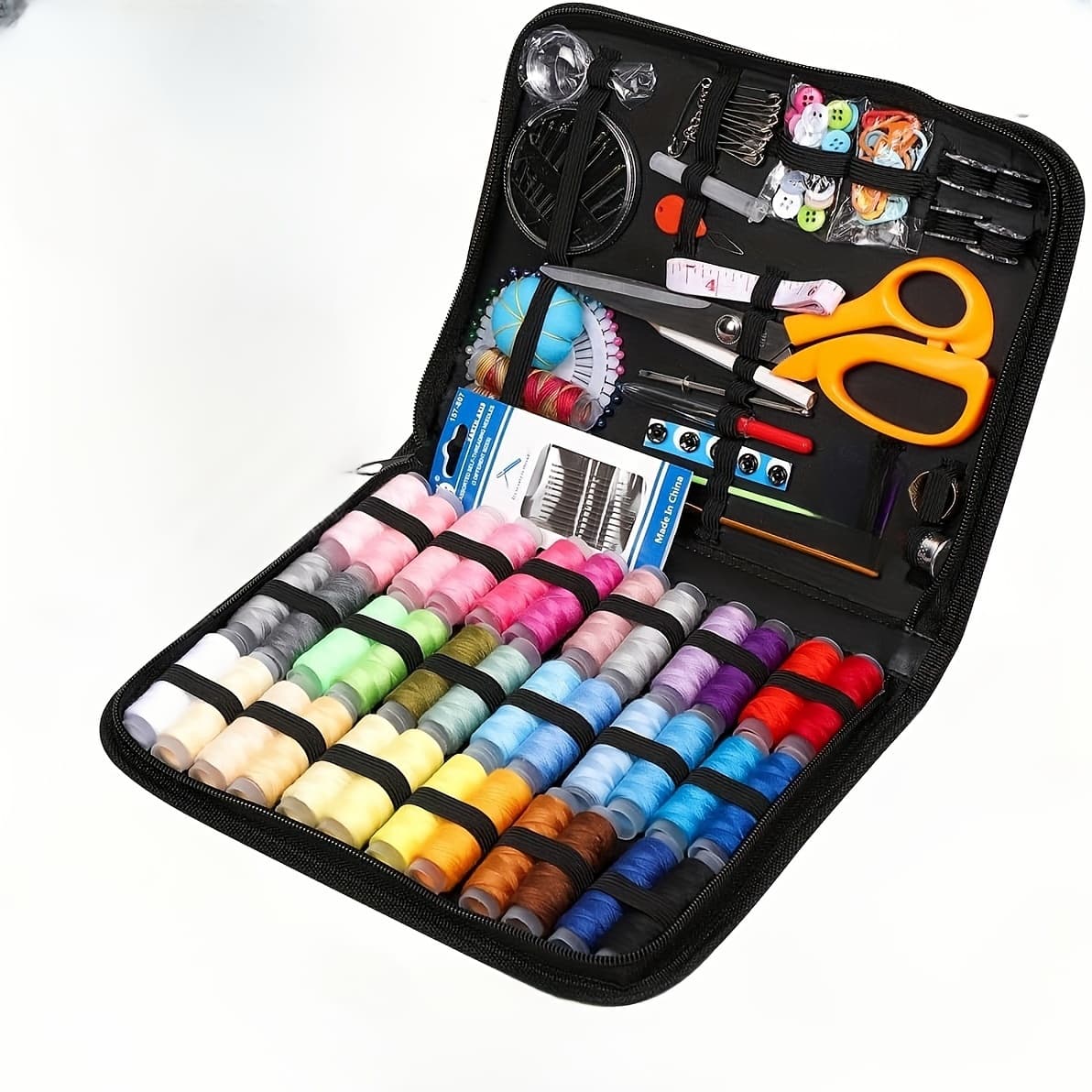 TEMU 205pcs Sewing Set For Home Use - Sewing Tools And Repair Kits For Quick Fixes, Emergencies, And Travel - Includes 24 Colors Of Thread, Needles, And Thread Kit For Small Projects