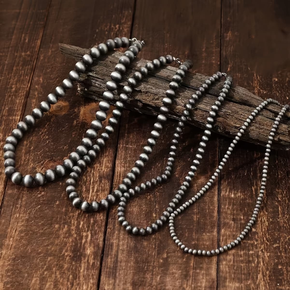 TEMU Set Of 4 Layered Beaded Necklaces In A Western Country Style For Women, Ideal For Easy And Versatile Fashion