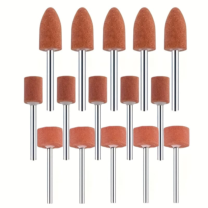 TEMU 15pcs Grinding Stone Set For Rotary Tool, Sanding Drill Bit With 1/8"shank Abrasive Mounted Grinding Wheel Head Accessories For Grinding Stones, Jade Polishing, Rust Removal