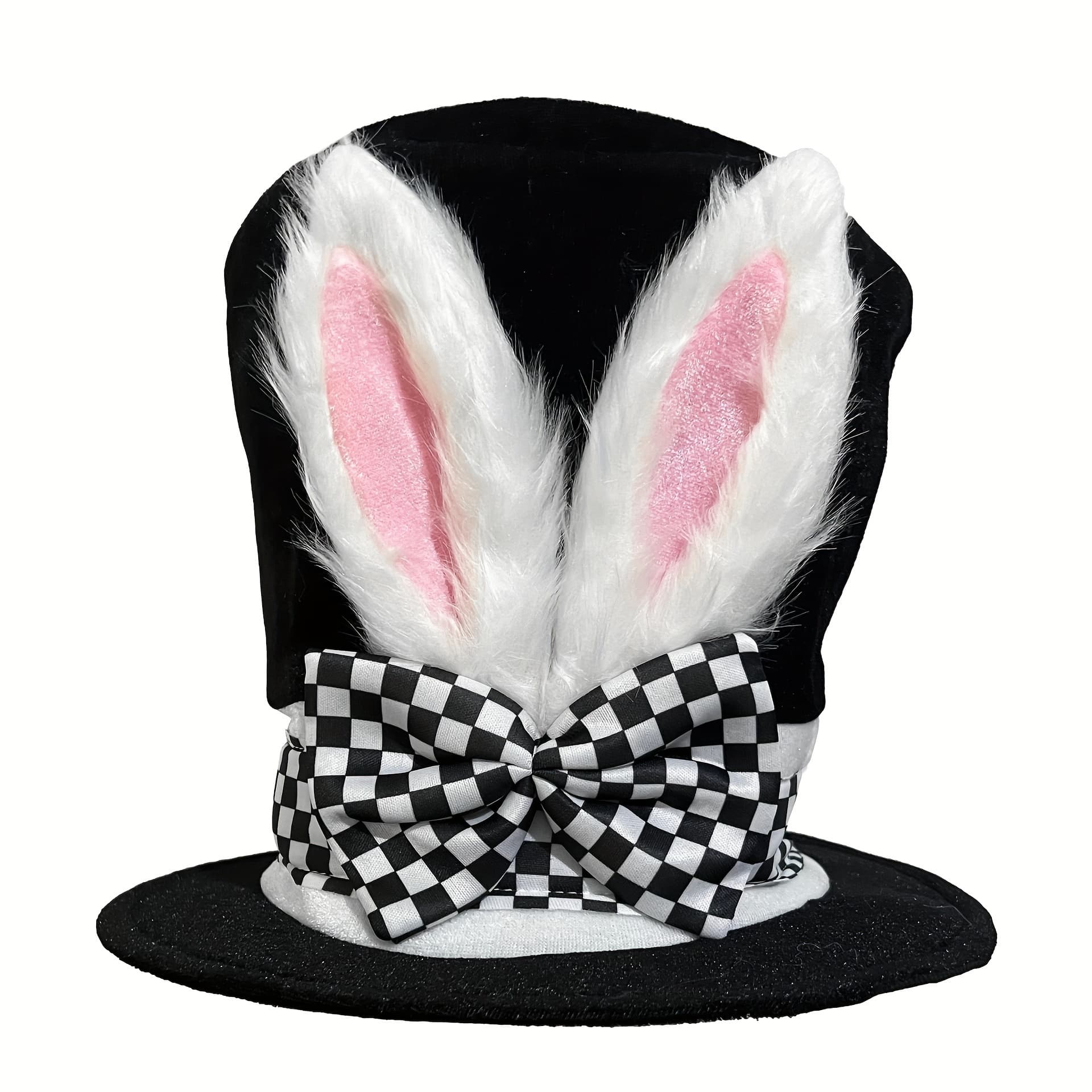 TEMU Easter Bunny Hat, Easter Party Decoration, , Stage Performance. Hat Easter Bunny Ears Top Hat Unisex Adult Cosplay Costume Plush Bunny Top Hat Carnival Bunny Velvet Hat