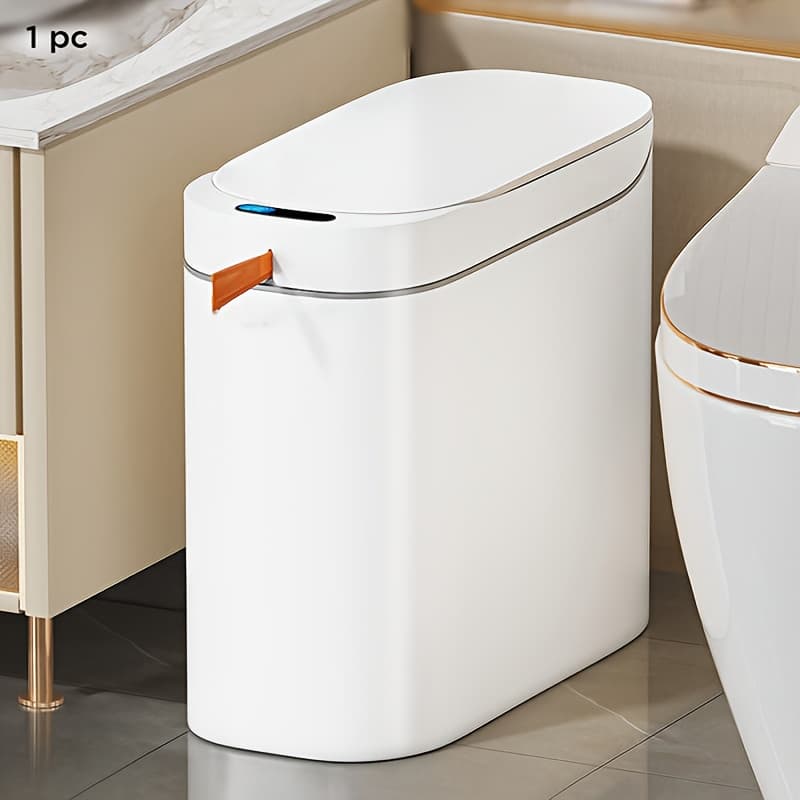 TEMU Bedroom Or Bathroom Automatic Touchless Infrared Motion Sensor Trash Can, 4 Gal 15l, Stainless (rectangular)