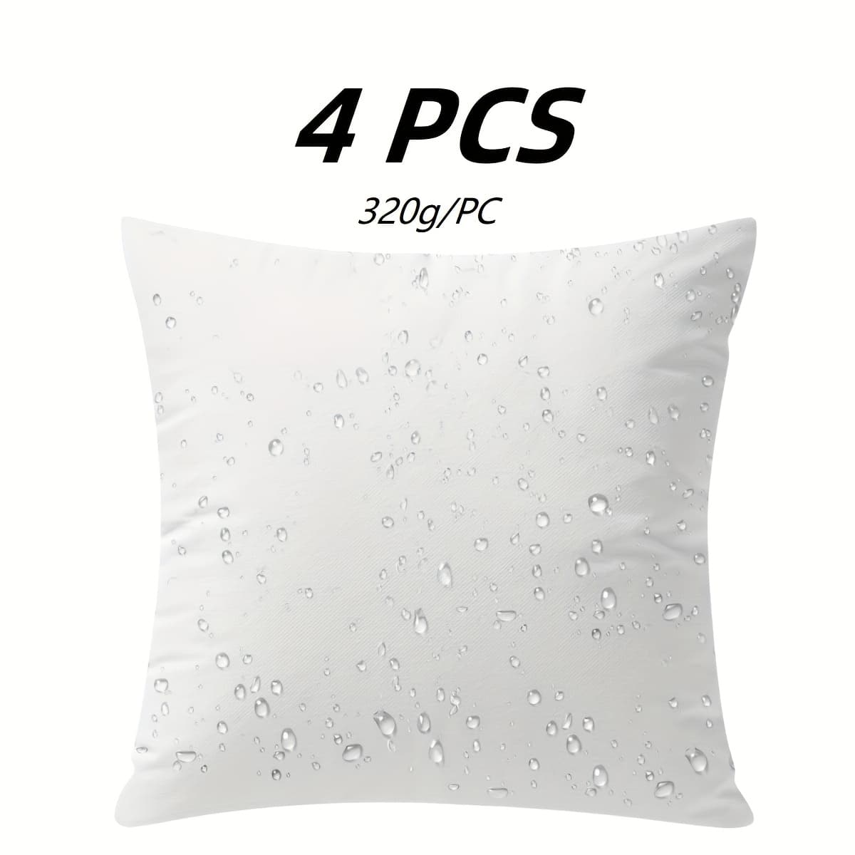 TEMU Premium Water-resistant Outdoor Decorative Pillow Inserts - Fillers For Patio Furniture, Garden Decor, Use - Weatherproof Throw Pillow Stuffing For Sofa, Couch & Sham Covers
