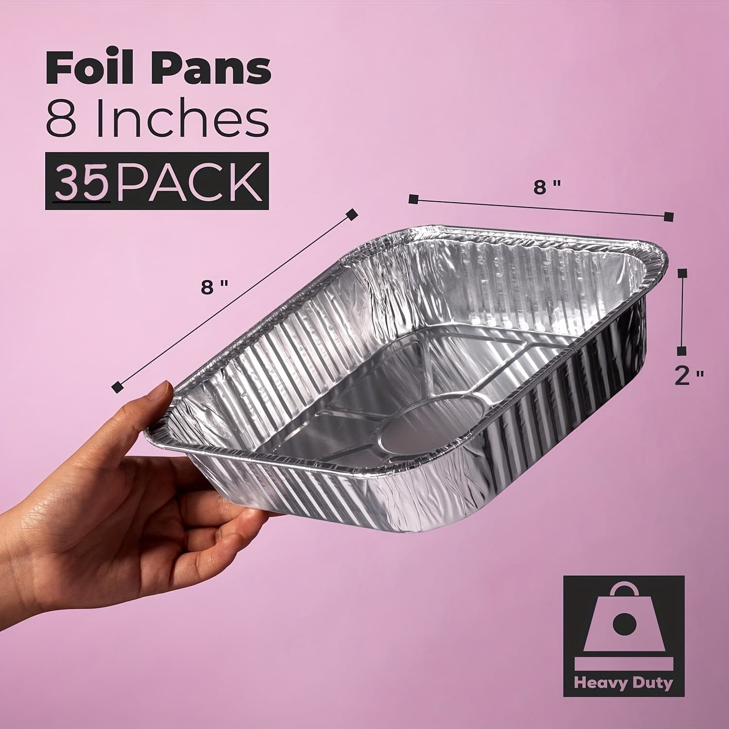 TEMU 8x8 Aluminum Pans With Lids - Square Disposable Aluminum Foil Baking With Covers - Disposable Baking Pans For Air Fryer, Oven, Cooking