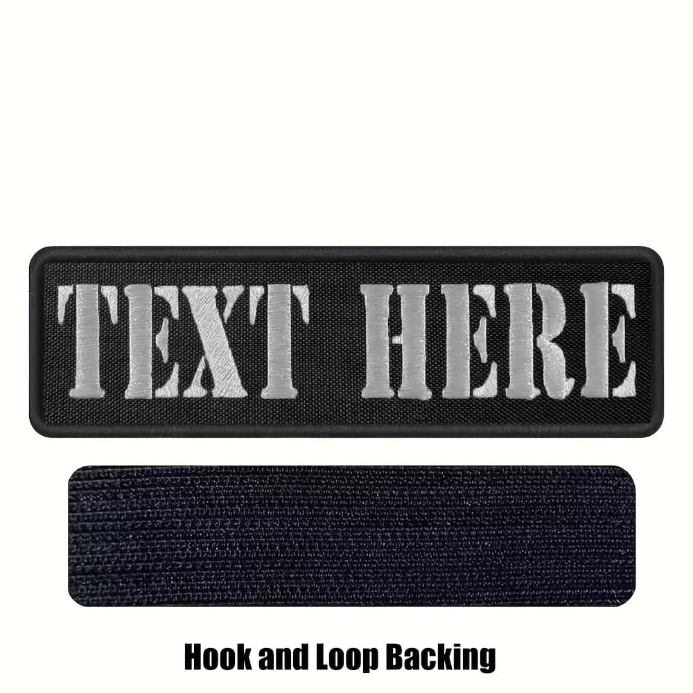 TEMU Custom Embroidered Name Patches With Your Own Name/initials - Personalized Iron-on Or Hook & Loop Suitable For Clothing, School Uniforms, Sports - & Application/removal