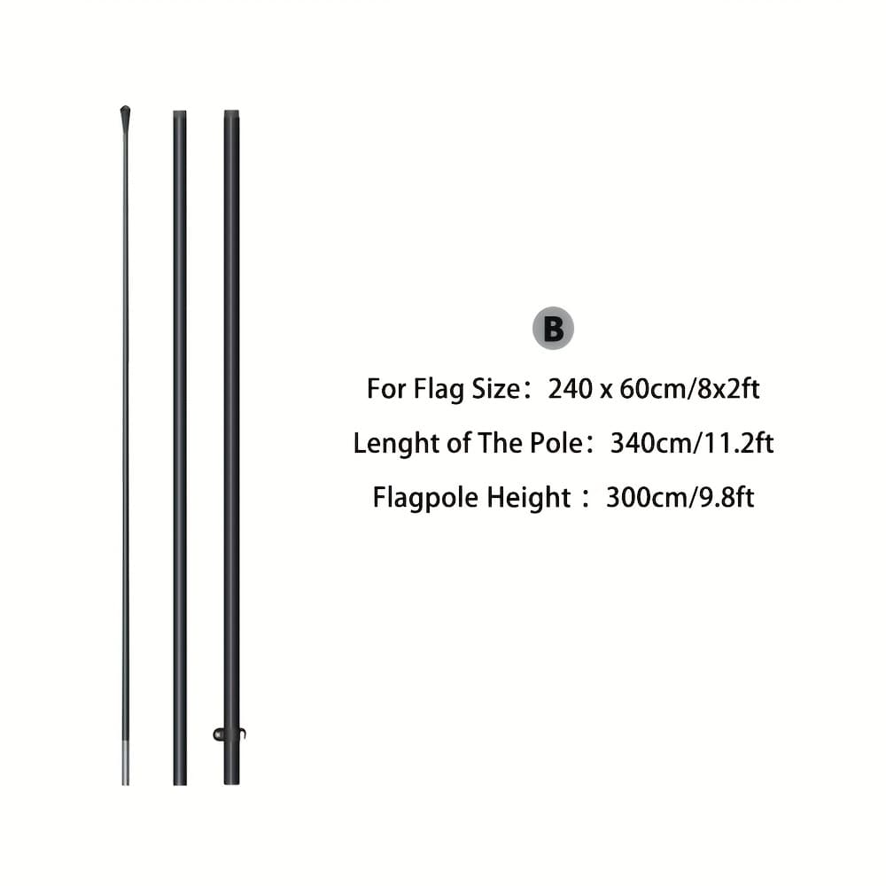 TEMU 1 Set Feather Flag Pole Kit Swooper Beach Banner Aluminum Flagpole For Outdoor Events Advertising Decoration Flag Not Included