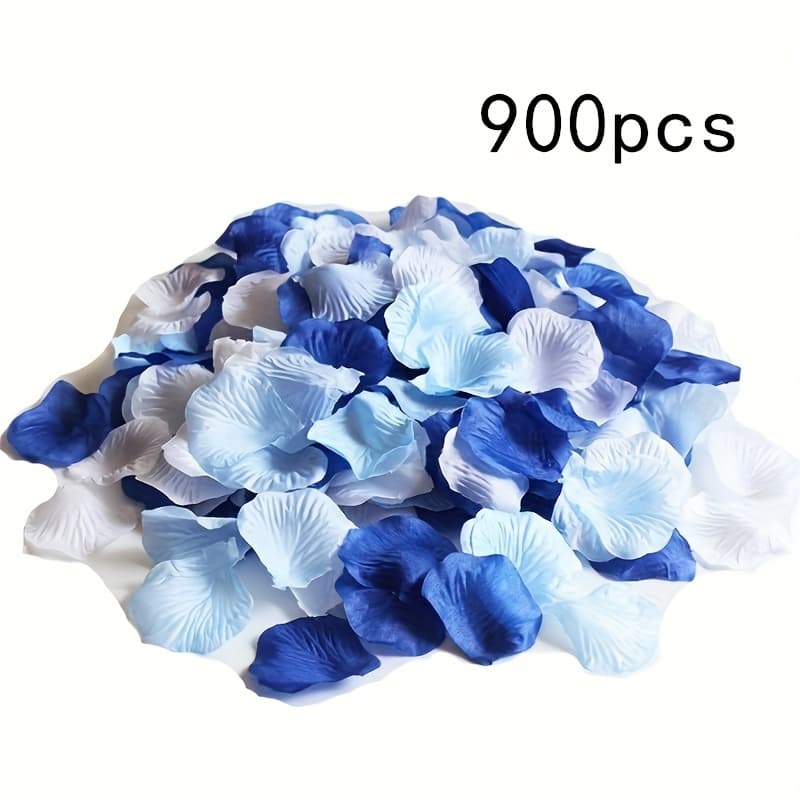 TEMU 900pcs Artificial Rose Petals - Realistic Sheer Wedding Aisle Decor, Reusable Scattered Petals Suitable For Weddings, Valentine's, Christmas, Easter, - Flower Petals