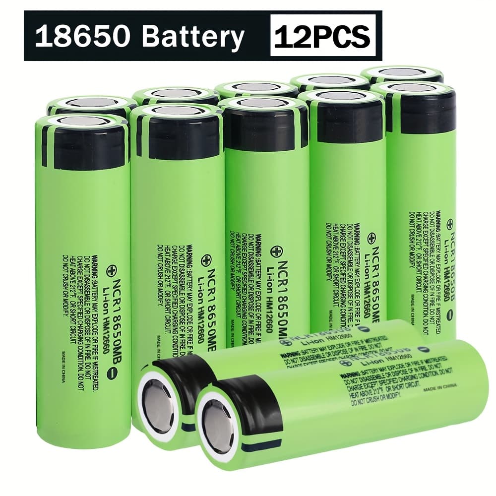 TEMU 12pcs Original 18650 Lithium Battery 3500mah Rechargeable Battery 3.6v Can Assemble Lithium Battery