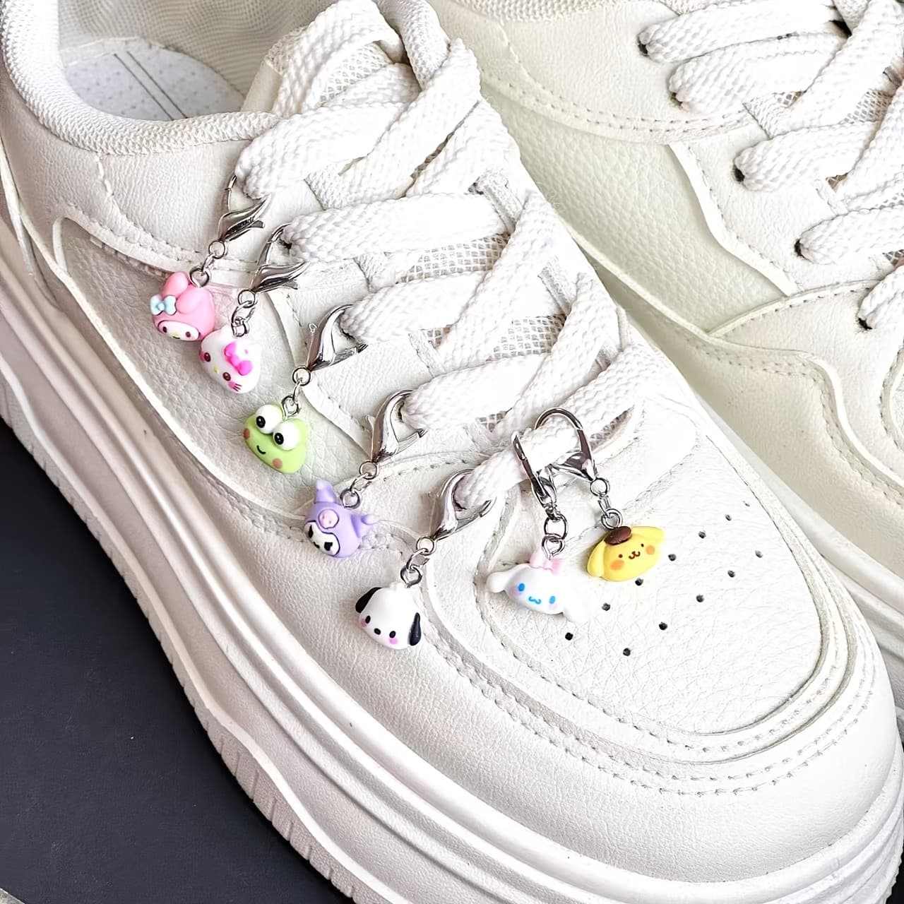 TEMU 7 Hello Kitty Pendant Shoe Pompompurin My Melody Kuromi Shoe Sneakers Boots Pendant Shoe Shoelace Decoration Party Holiday Dress Up Jewelry Party Gift Birthday Gift Holiday Gift