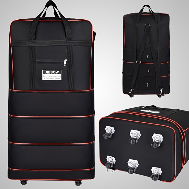 TEMU To And On The Back, Featuring 6 Swivel Wheelsat , Lt Serves As A Travel Storage Bag, Airline Bag, Moving Bag, Clothingand Quilt Storage Bag, And A Bag For Studying Or School Use