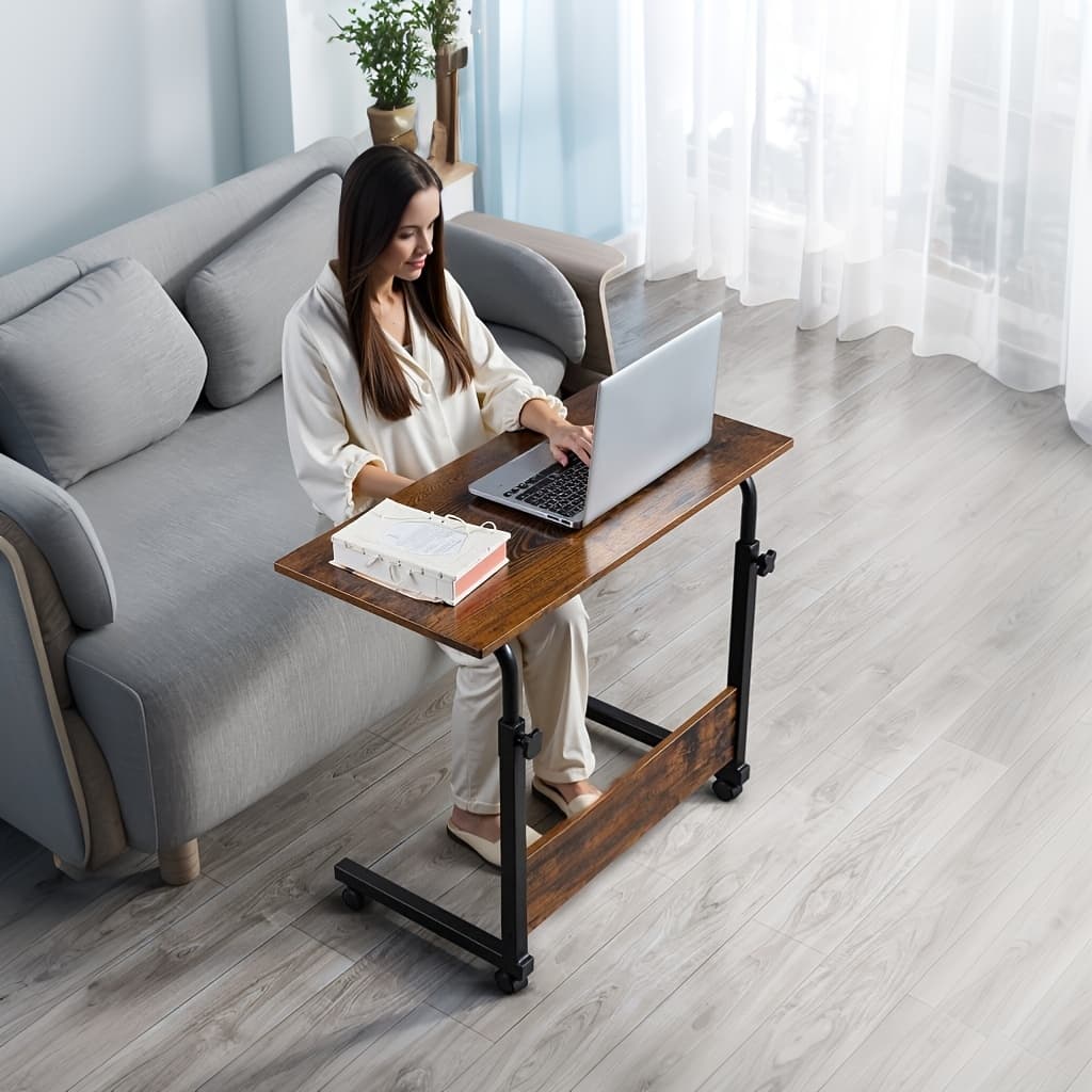 TEMU Height Adjustable Standing Desk Converter, Stand Up Desk Riser , Adjustable Table Computer Top Apply For Laptop And Single Monitor Workstation Office Use