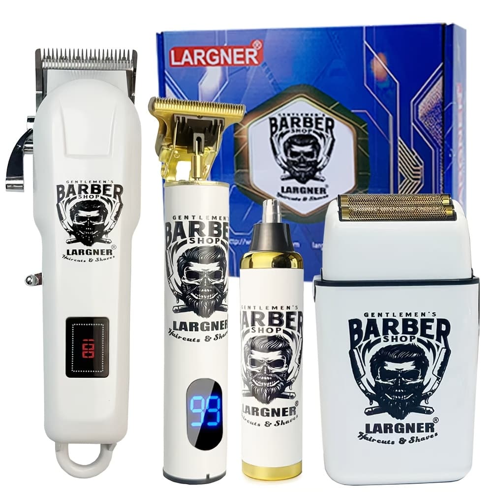 TEMU Largner 809d 4in Hair Clippers For Men Electric Shavers Ceramic Professional Beard Trimmer Kits & Sets Brush Flawless Adjustable Attachment