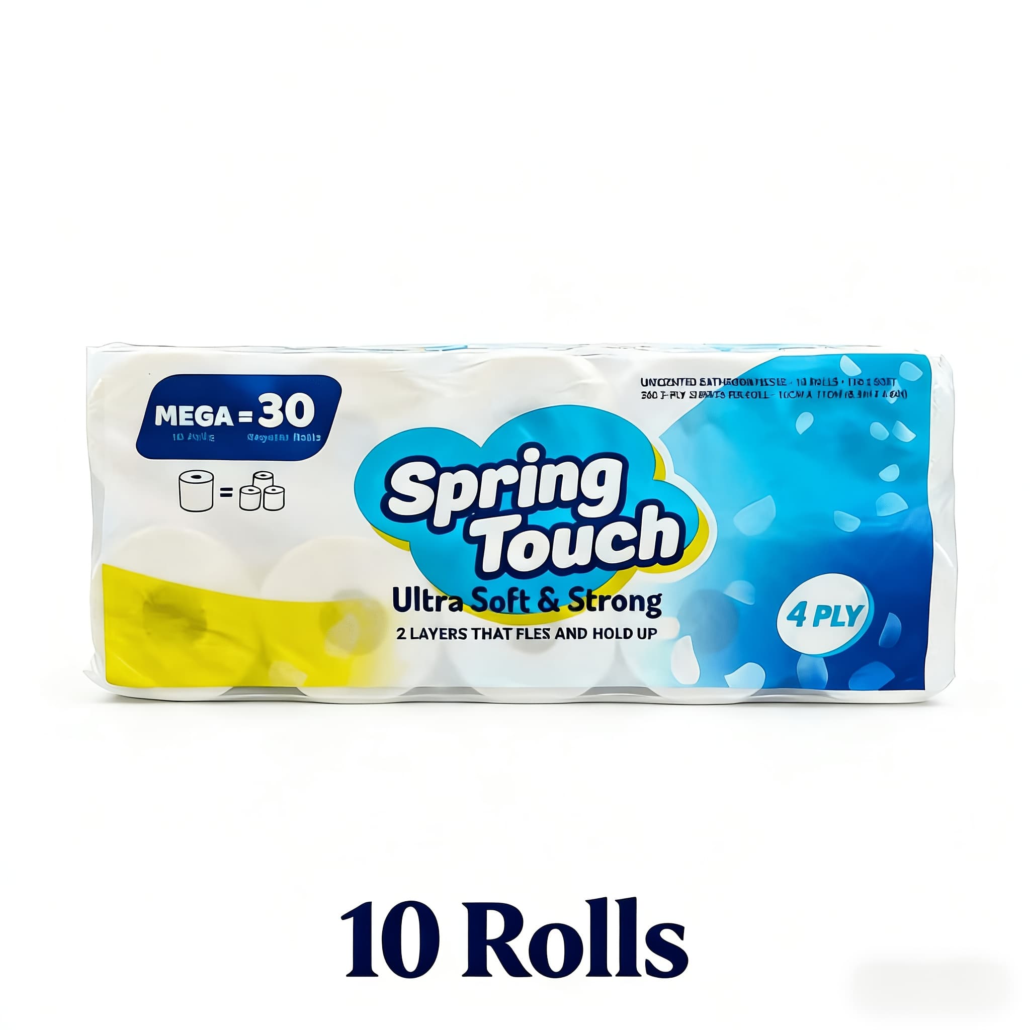 TEMU Springtouh Roll Paper Is Super Soft, , With 4 Layers, 2 Layers Attached, Durable, Thick And Paper, Which Does Not Drop , And Is Suitable For Hotels, Dining Cars And Offices.