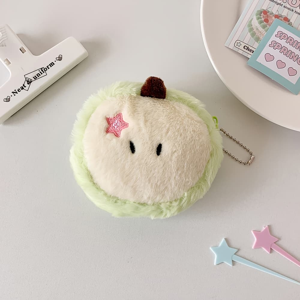 TEMU Cartoon Cute Plush Coin Purse Creative Fun Pendant Headphone Bag Lipstick Portable Storage Small Bag