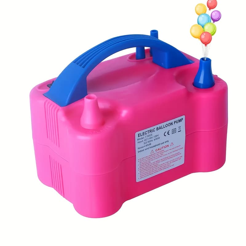TEMU Balloon Pump, Electric Balloon Pump, Household Electric Balloon Pump, Portable Air Blower, Balloon Pump With Dual Nozzles, Used For Decoration, Parties, And Time-saving, No Batteries Required.