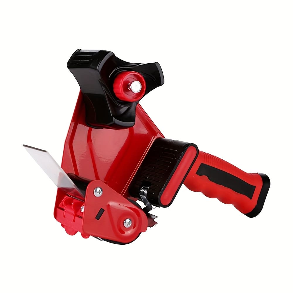 TEMU 1 Red Handheld Tape Cutter, Metal Thickened Sealing Tool, Suitable For Packaging And Carton Sealing