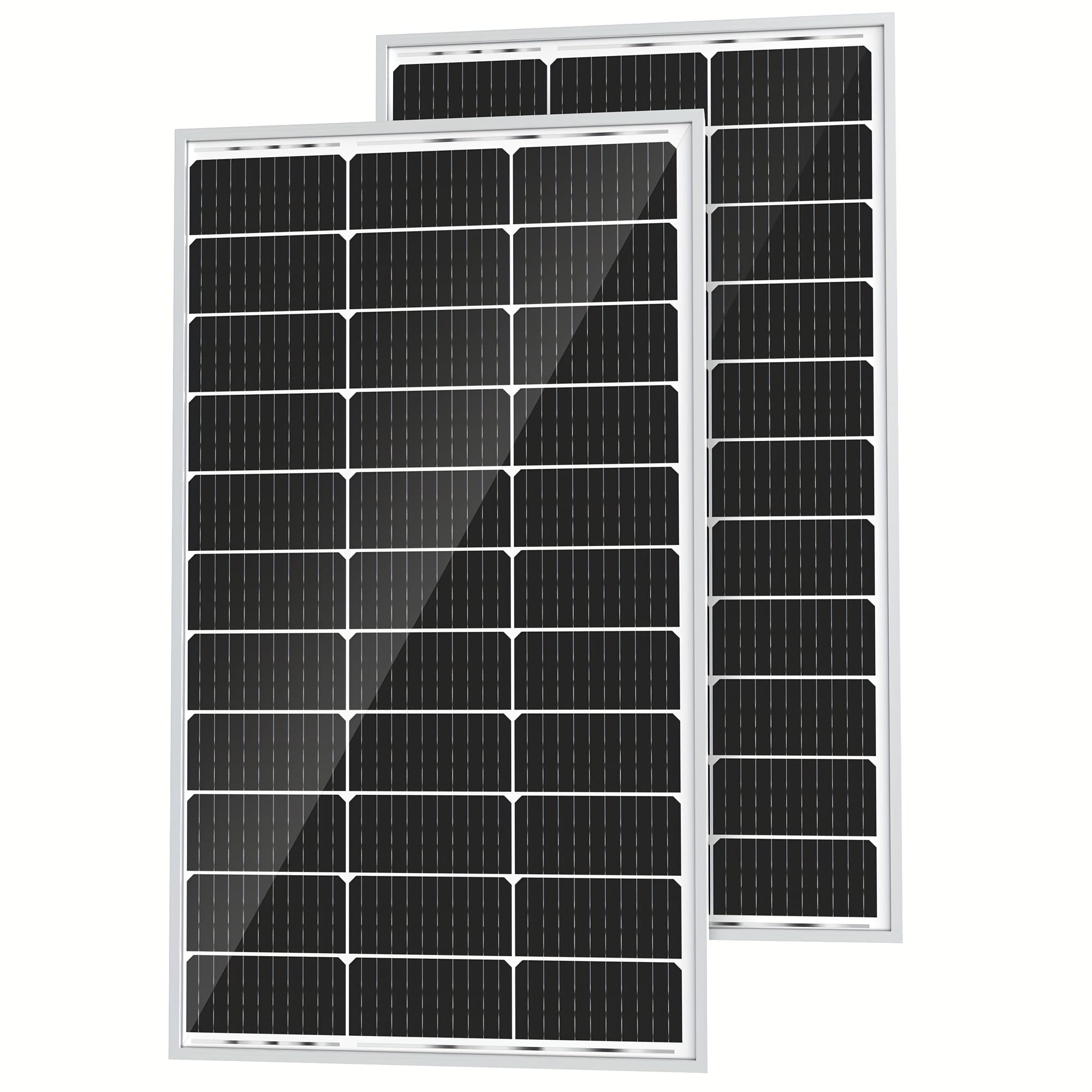 TEMU Solar Panel 12 Volt, 2pcs 100w Solar Panel High-efficiency Monocrystalline Solar Panel Upgrade For Home, Rv, Camping, Marine, Rooftop, Off-grid Applications, 2pcs 100w Outdoorfun Dealsforyou