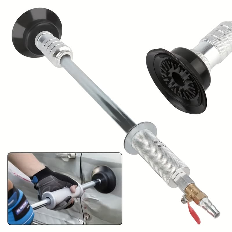 TEMU 1pc Air Pneumatic Car Dent Puller Suction Sheet Metal Drawing Hammer Repair Tool Part Body Recover Automotive Accessories