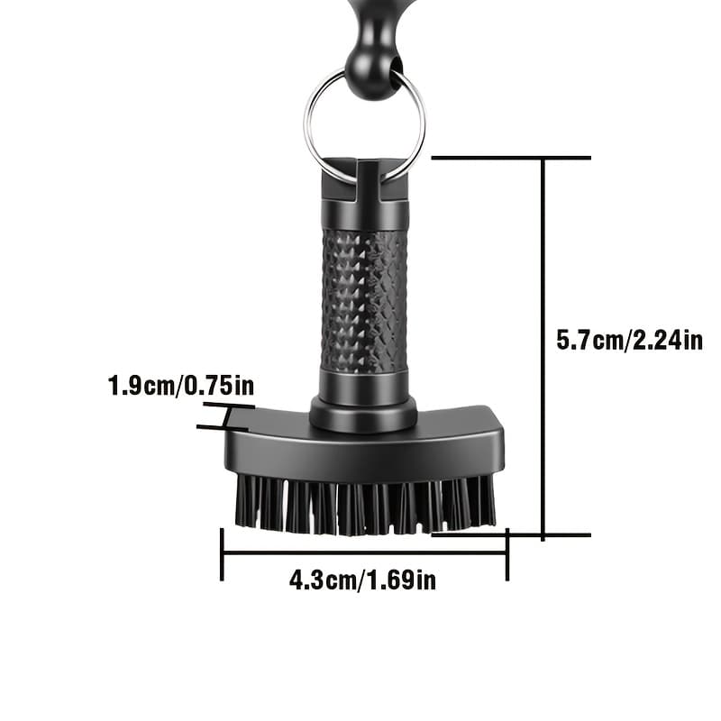 TEMU Mini Golf Dry Scrubber Brush With Detachable Magnet, Heavy-duty Nylon Bristles, Professional Golf Club Cleaning Tool