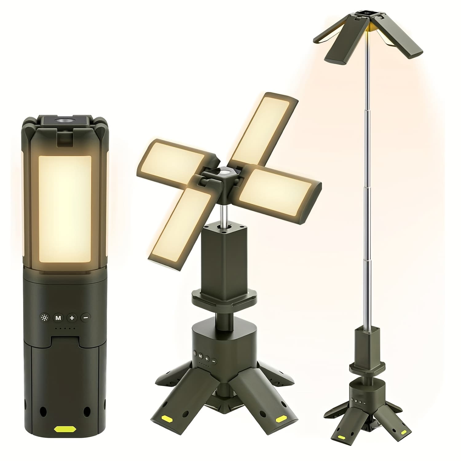 TEMU Camping Lantern, 14000mah Rechargeable Camping Lights With Portable Power Supply, Dimmable Magnetic Tent Lamps 6000 Lumen Outdoor Work Lighting For Hiking, Camping, Home Emergency