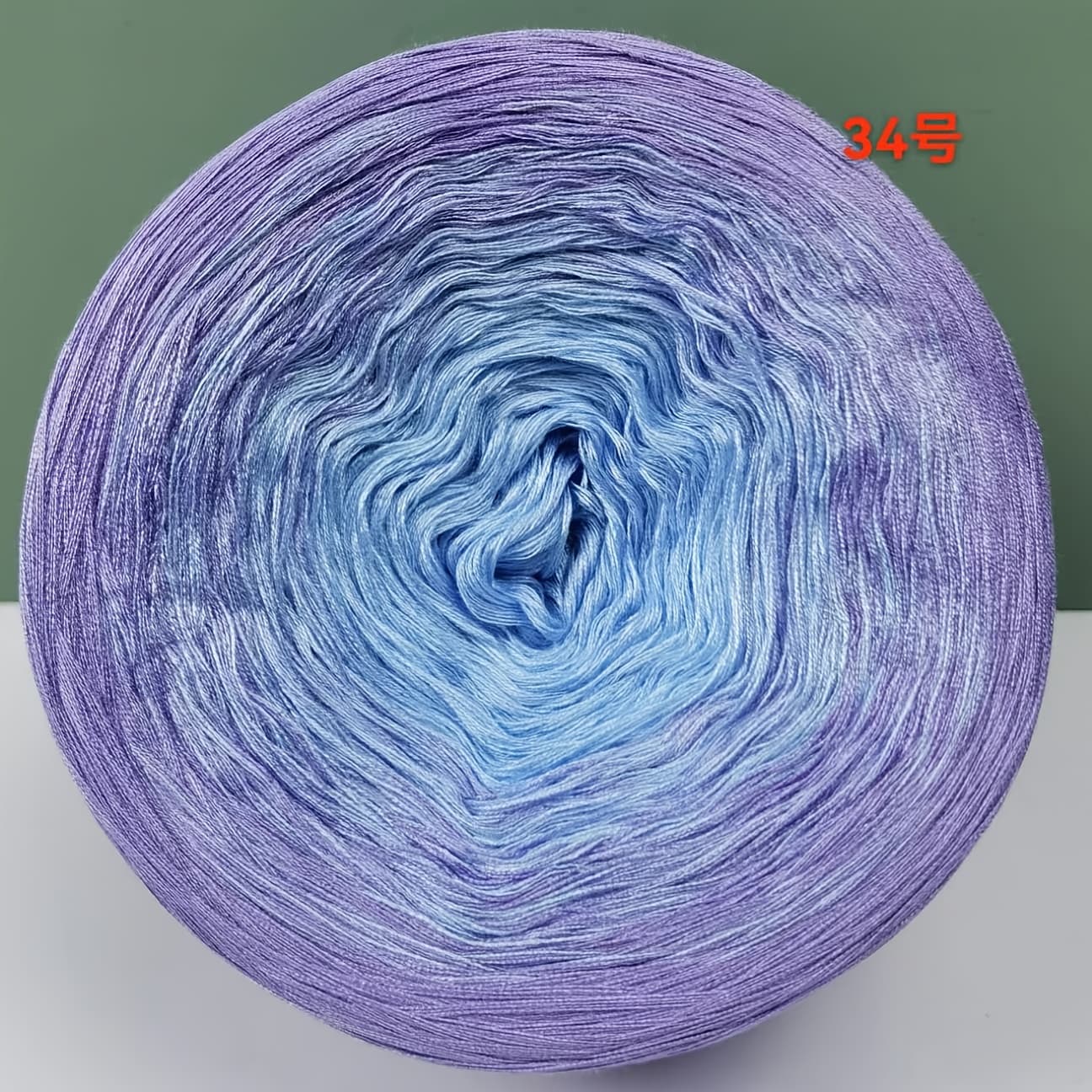 TEMU 300g Glossy Line Cake Line Gradient Long Section Dyed Transition Color Shawl Scarf Princess Skirt Hand-knitted Line