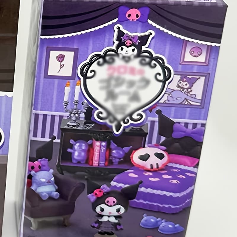 TEMU 1pc Kuromi Room Melody Room Miniature Scene Mystery Box Ornament