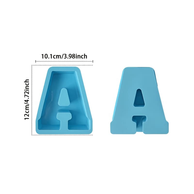 TEMU Silicone Letter Molds For Diy Resin Crafts -molds , Reusable, High-temperature , To Release Silicone Molds For Candle Making And Decorative Desktop Accessories