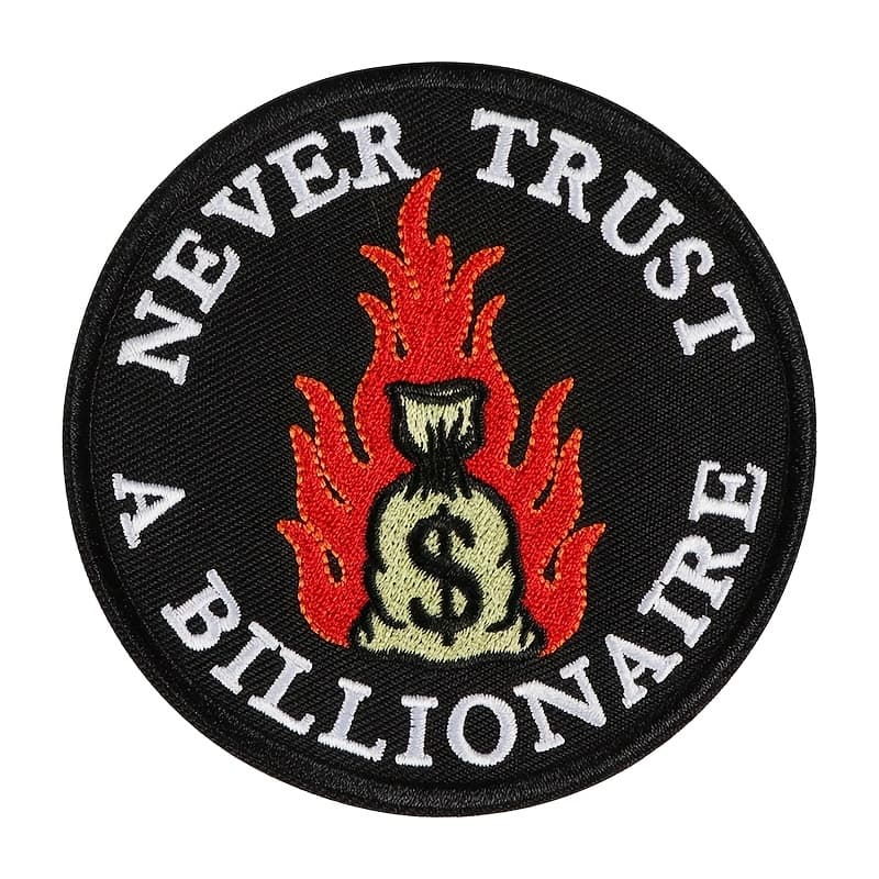TEMU 1pc Embroidered "never A " Iron-on Patch Decoration Fabric Accessory