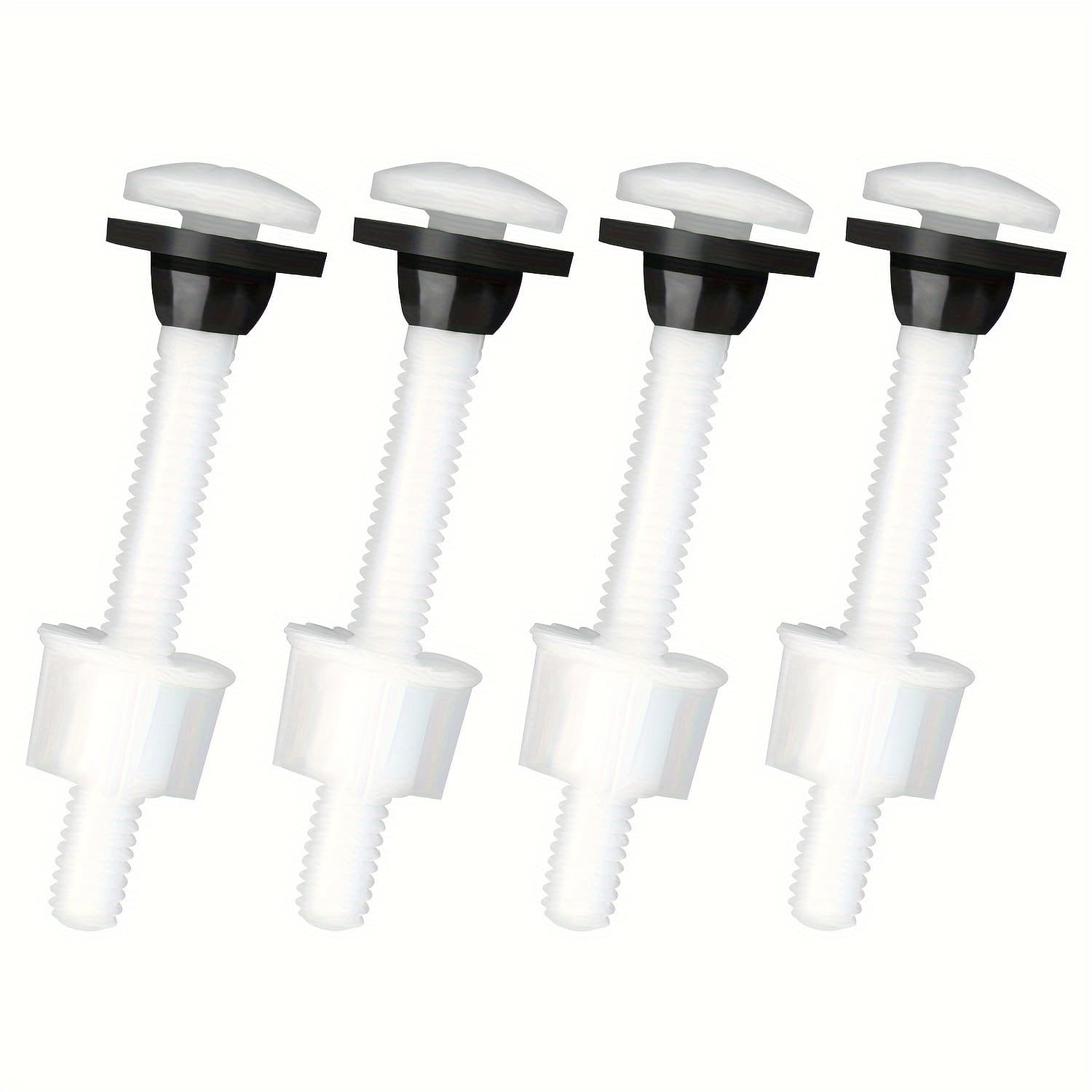 TEMU 4pcs Plastic Toilet Tank Fixing Kits, Durable Toilet Close Coupling Toilet Bolts, Bathroom Toilet Repair Kits For Toilet To Pan Connecting