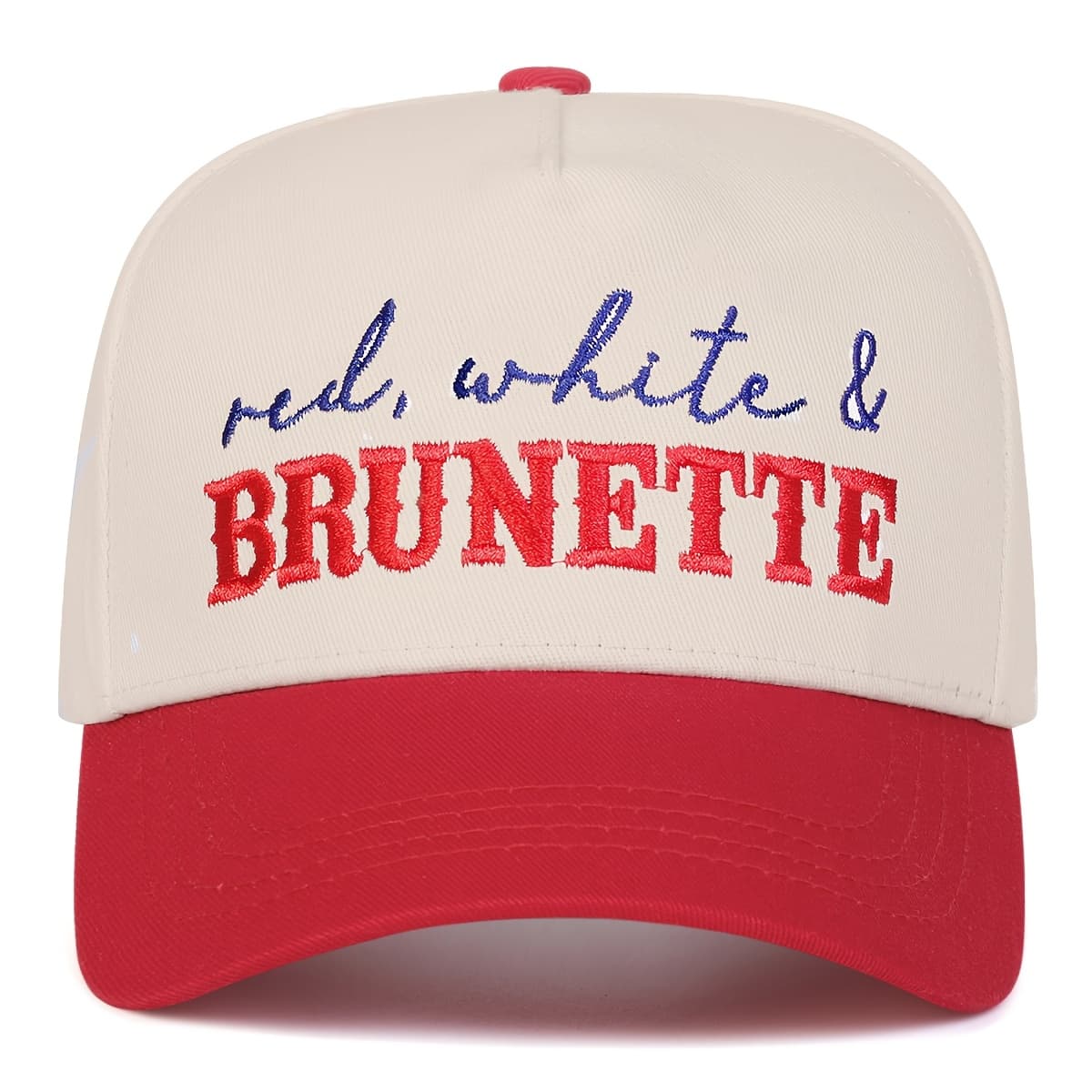 TEMU 1pc Of Women's Brunette Five-panel Baseball , Adjustable, Fashionable Casual Hat Suitable For Spring And Autumn Travel, Seaside Parties, And