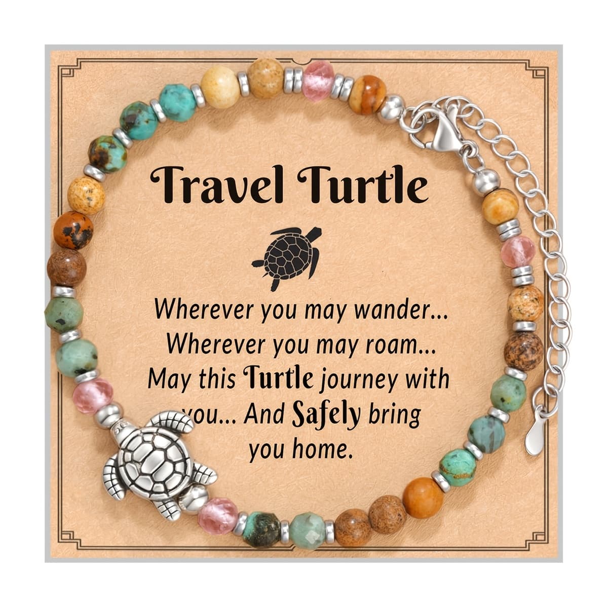 TEMU Traveling Turtle Bracelet A Protective Charm Bracelet Gift Love The Of Travel And Nature, Or Who Are , Offering For Safety. The Perfect Bracelet Gift To , Ideal For Easter Or Birthdays