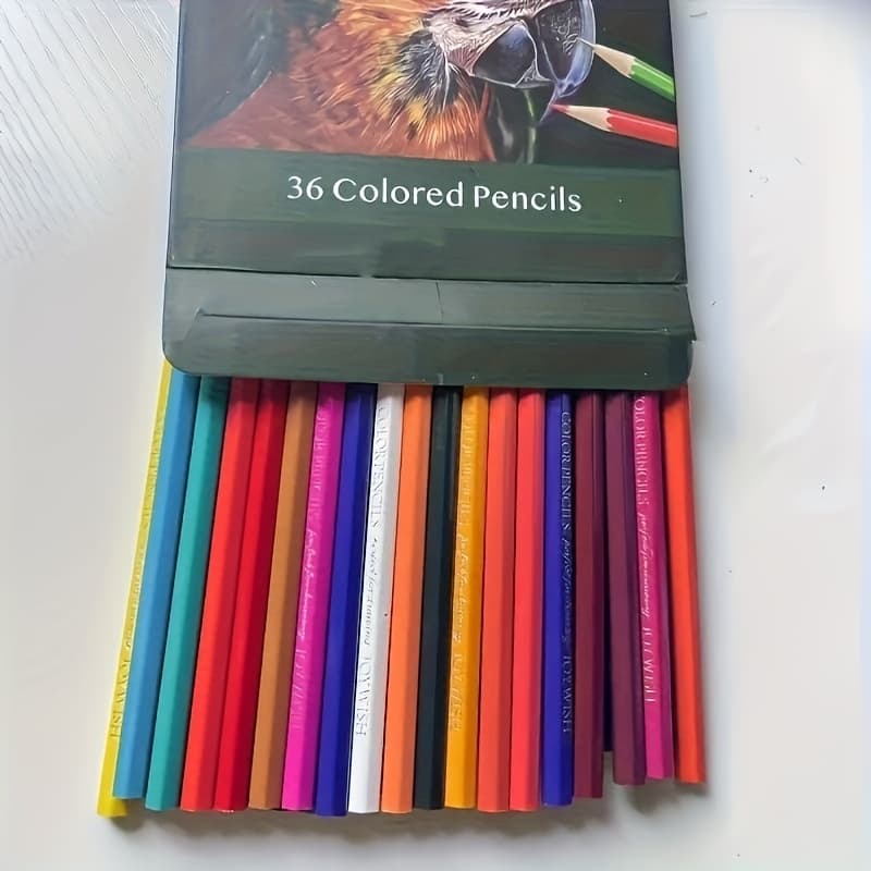 TEMU High Core Oil-based Pencil Set, 36 Pencils - Vibrant And Versatile, Perfect For Artists, Sketches And Illustrations, , And , Adults