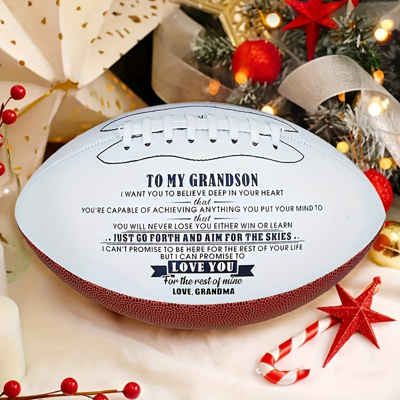 TEMU To My Grandson" Print Footballs For And Play With Official Standard Size, Birthday Gift For Grandson
