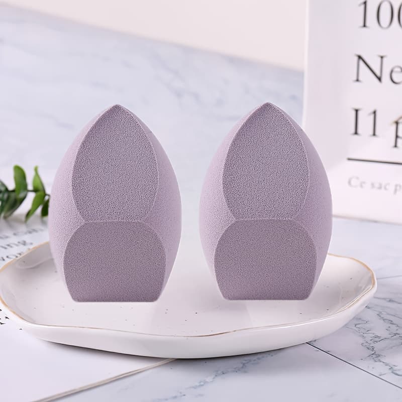 TEMU 2pcs Extra Large Soft Makeup Sponges, Three-cut, Expandable With Water, Multiple Colors , Giant Makeup Sponges, Dry And Wet Use, Fragrance-free, Suitable For Types