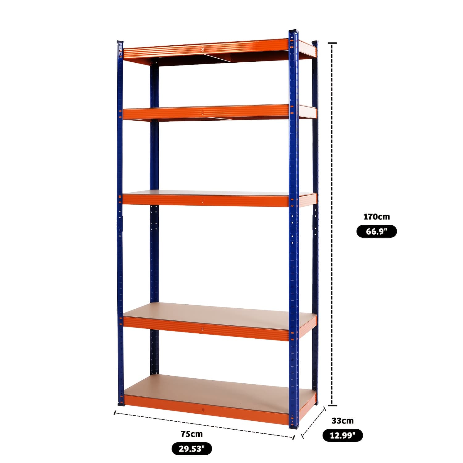 TEMU Garage Shelving, Pallet Racking System Rack Storage Shelves Industrial Commercial Organize Capacity, 5 Metal Adjustable Assembly Storage And Organization thumbnail 2