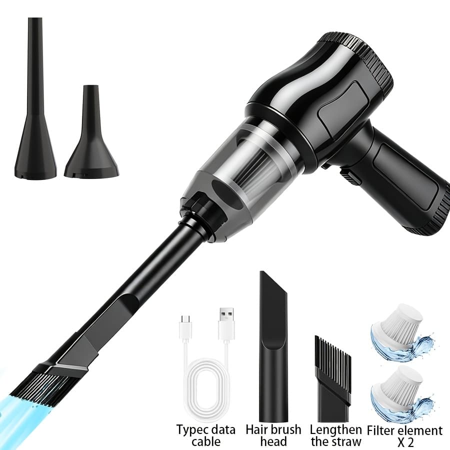 TEMU Rechargeable Handheld Vacuum Cleaner For Home And Car Use - Powerful For Auto And Household Cleaning