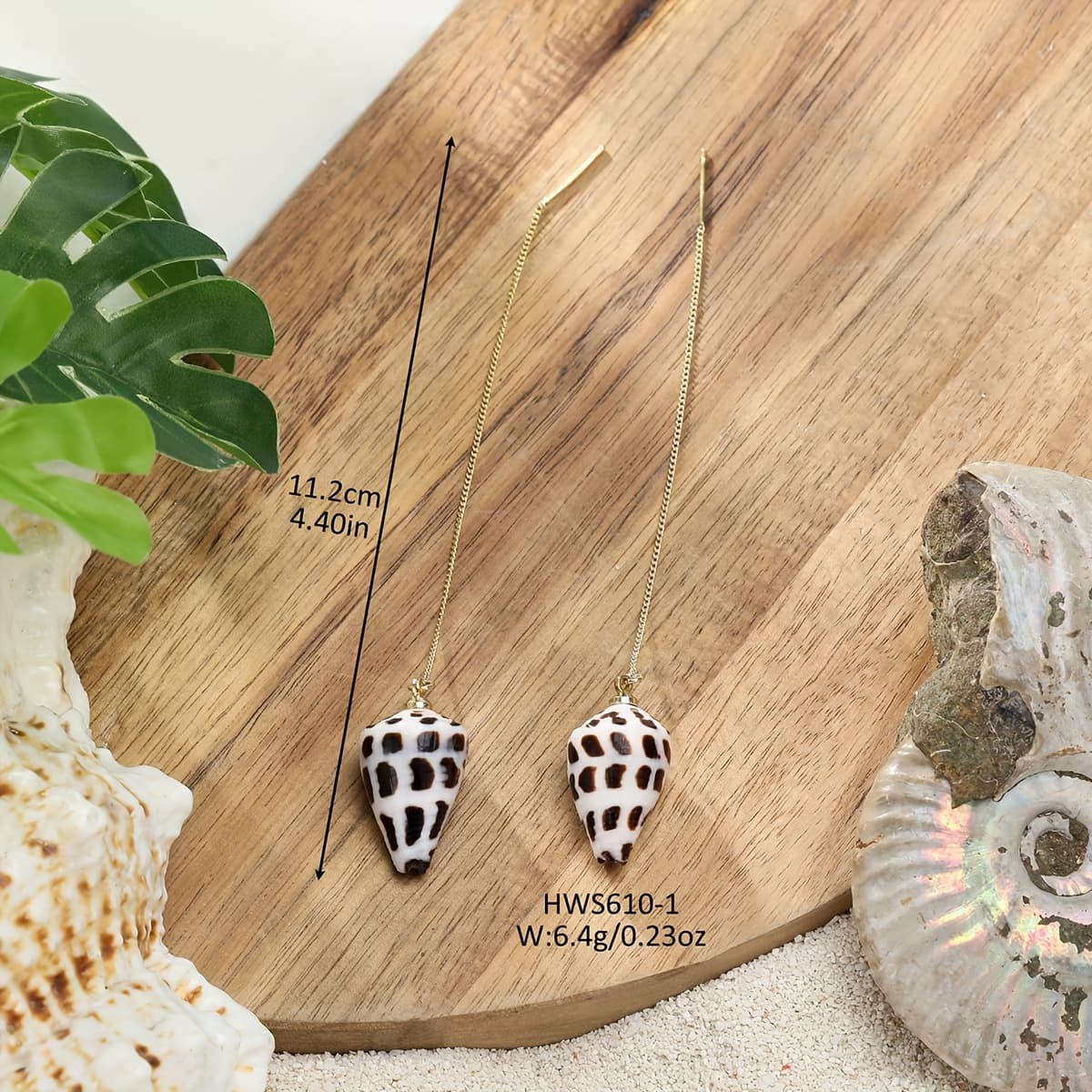 TEMU A Pair Of Elegant Natural Seashell Tassel Earrings, A Seaside Vacation-style Accessory, A Exquisite Gift For Valentine's Day Or