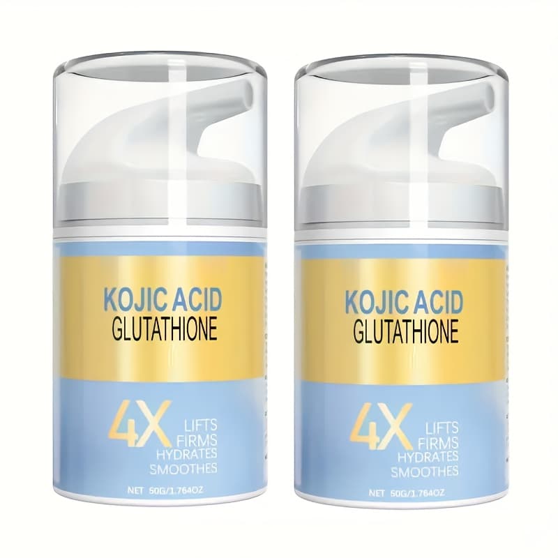 TEMU Kojic Acid & Glutathione Skin Cream - 50g, Niacinamide And Vitamin E, Hydrating, , Signs Of Ageing, Suitable For Types (2 Bottles)