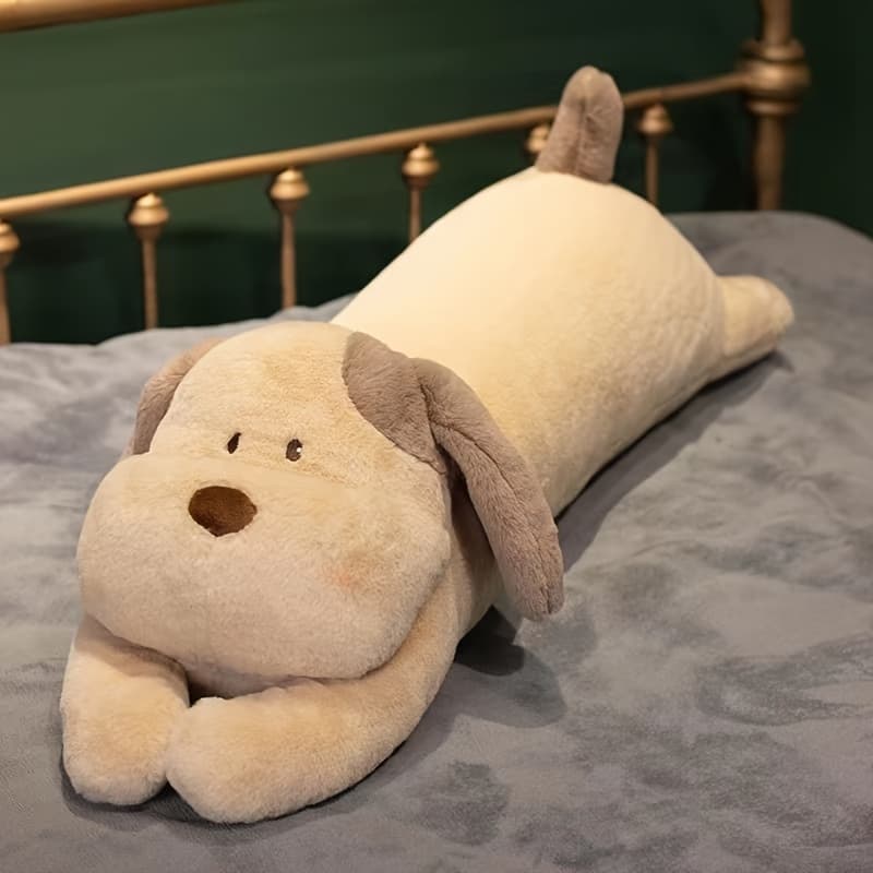 TEMU 65cm Cute Long Hair Dog Plush Pillow - Mixed Fluffy Animal Pillow, Soft And Fluffy, Quick-rebound Pillow Backrest, Bedtime Companion, Perfect Birthday And Holiday Gift, Cozy Bedroom Decoration,