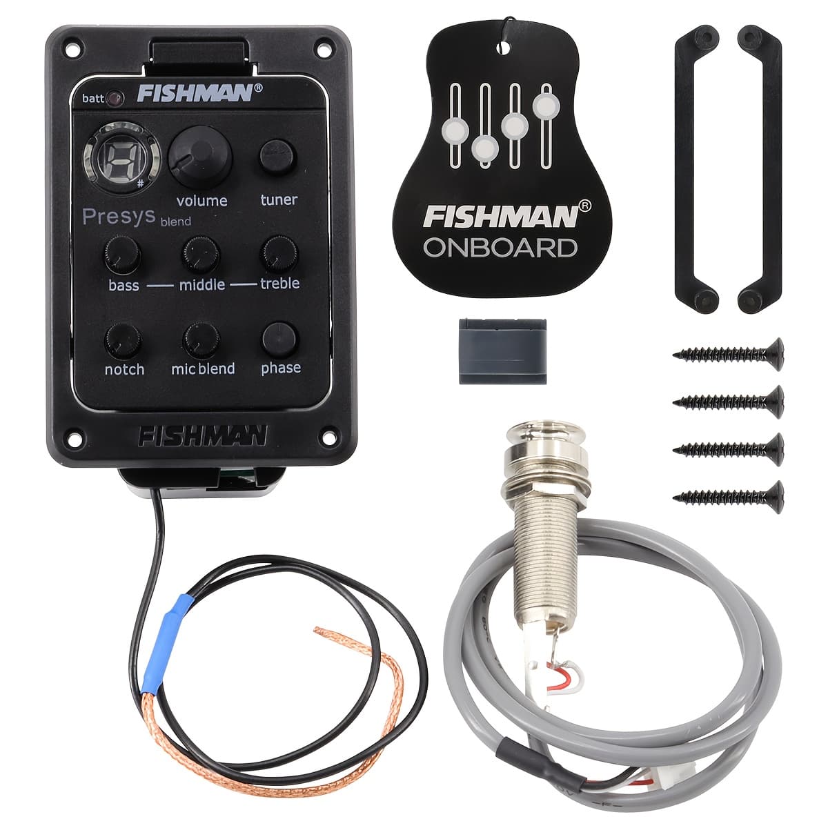 TEMU / 301 Acoustic Guitar Preamp, Pickup, Built-in Tuner, Black, For Acoustic Guitars