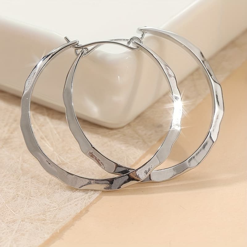 TEMU 1 Pair Of Easy Retro Round Earrings, Classic And Versatile Jewelry Additions For Daily Wear, The For Women's Holiday Parties