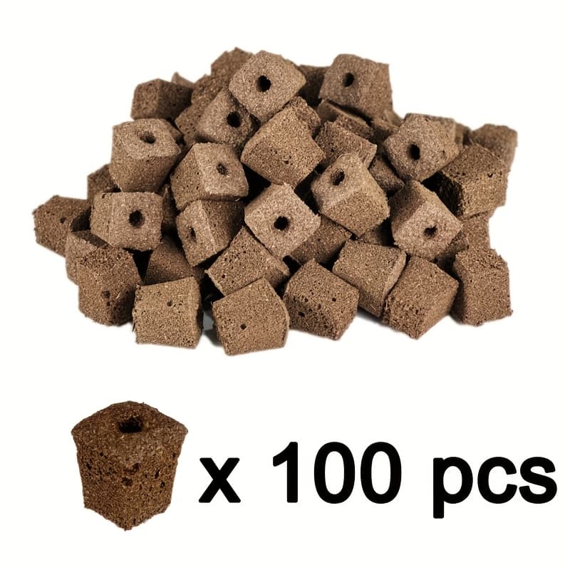TEMU A Seedling Starter Sponge Kit For Hydroponic Indoor Garden Systems, Featuring 10/20/40/60/100 Growth Sponges, With Seed Pods Replacing Sponges, Compatible With Most Hydroponic Growth Systems