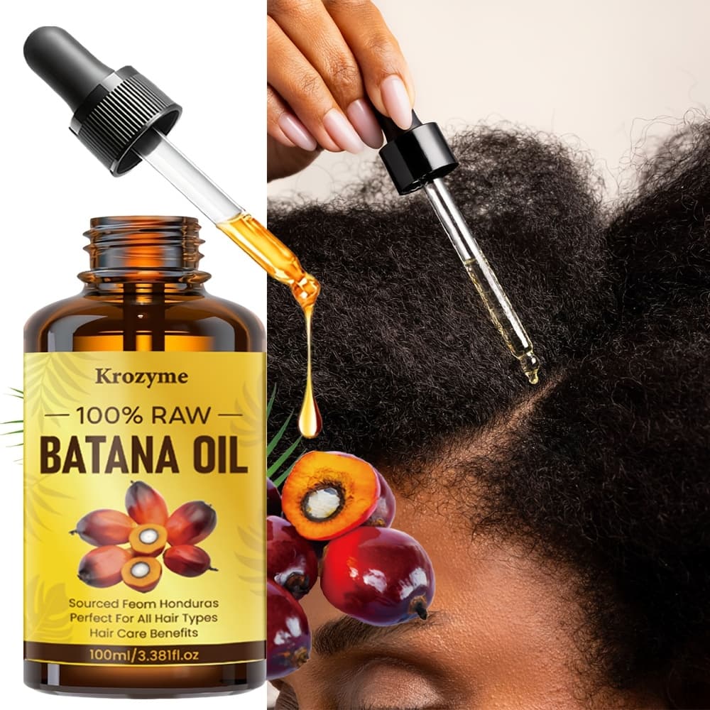TEMU 100ml Honduran Batana Hair Oil Nourishes Hair From Root To Tip, Leaving It Stronger, Shinier And - A Moisturizing Formula Suitable For All Hair Types, Ideal For Autumn And Winter