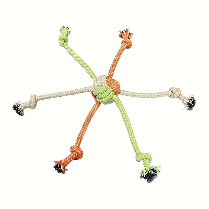 TEMU Knot-woven Ball Dog Toy For , Interactive Indoor Self-entertainment, And Boredom Relief, Random Color