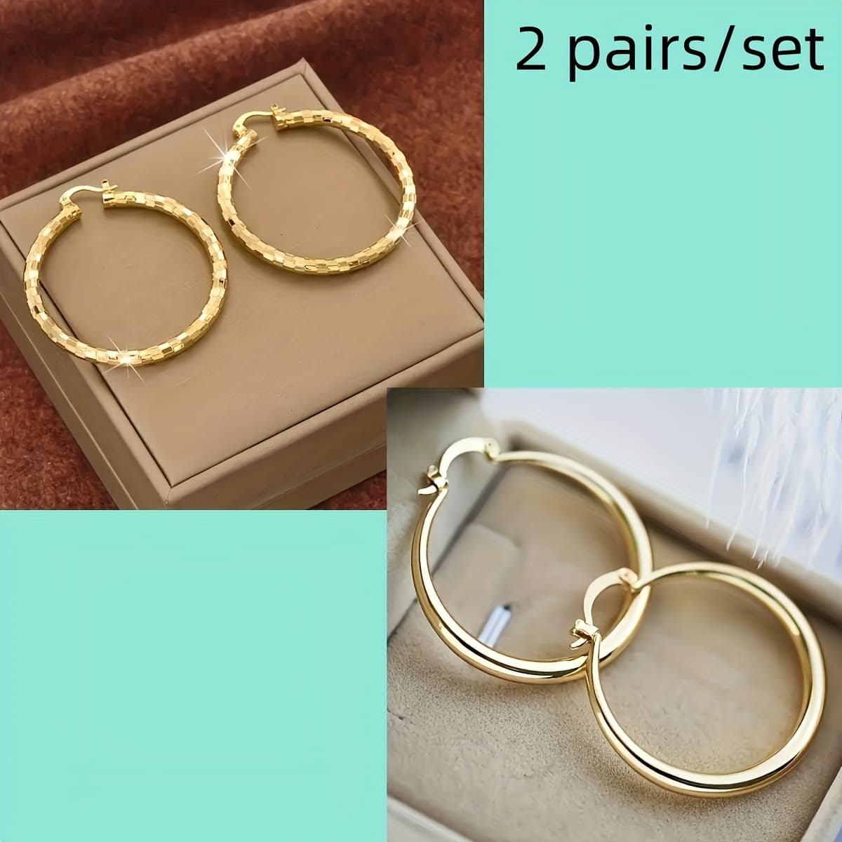 TEMU Of Copper Circle Earrings - Elegant And Sexy Women's Accessories - Suitable For Daily Casual Wear And Gift